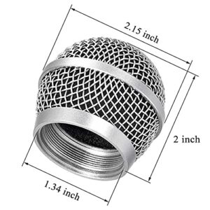 2 PCS Replacement Ball Head Mesh Microphone Grille for Shure PG48 PG58 PGA48 PGA58 PGX2 BLX288 PG288 PGX24 Microphone