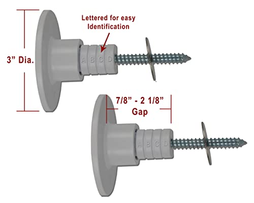 Solid Mount Grab Bar Kit - Patented Mounting Kit for Fiberglass Wall in Bathtubs & Showers/ANSI & ADA Standards/1 Kit Mounts 1 Grab Bar