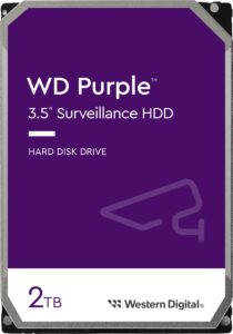 western digital 2tb wd purple surveillance internal hard drive hdd - sata 6 gb/s, 256 mb cache, 3.5" - wd22purz