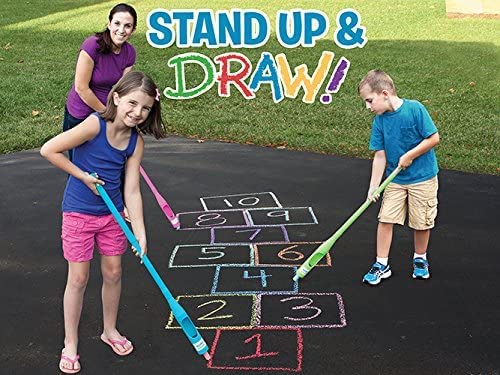 Walkie Chalk PRO Chalk Holder - Stand-Up Chalk Marker Set, 36 Inch Extended Reach, Easy Mark-Ups for Construction Sites, Trade Shows, Warehouses, Retail Planning