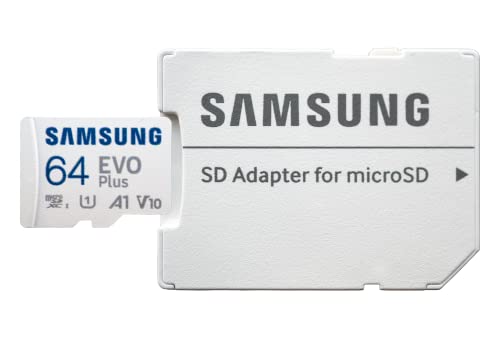 Samsung 64GB MicroSDXC EVO Plus Memory Card Works with Samsung Phones A02s, A02, A32, A12 Galaxy Series Class 10 (MB-MC64KA) Bundle with (1) Everything But Stromboli MicroSD & SD Memory Card Reader