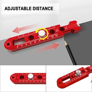 CDIYTOOL Adjustable Aluminum Alloy Woodworking Marking Gauge Compass Scriber Round Drawing Circle Ruler Adjustable Precision Drawing Supplies Measurement Tools