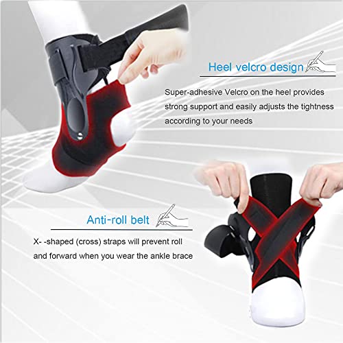 TODDOBRA Ankle Brace for Sprained Ankle, Ankle Support Brace with Side Stabilizers for Men & Women, Ankle Splint Stabilizer Volleyball, Basketball, Ankle Supports for Women (Update XL)