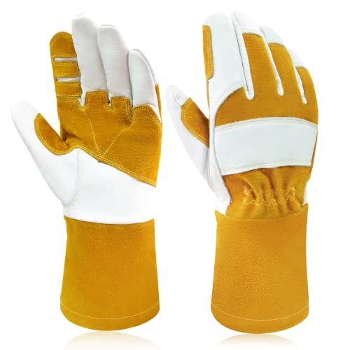 Intra-FIT Cowhide MIG Welding Gloves Long Cuff, EN388-2132X, EN407-413X4X, EN12477 TYPE A