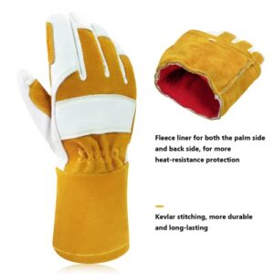Intra-FIT Cowhide MIG Welding Gloves Long Cuff, EN388-2132X, EN407-413X4X, EN12477 TYPE A