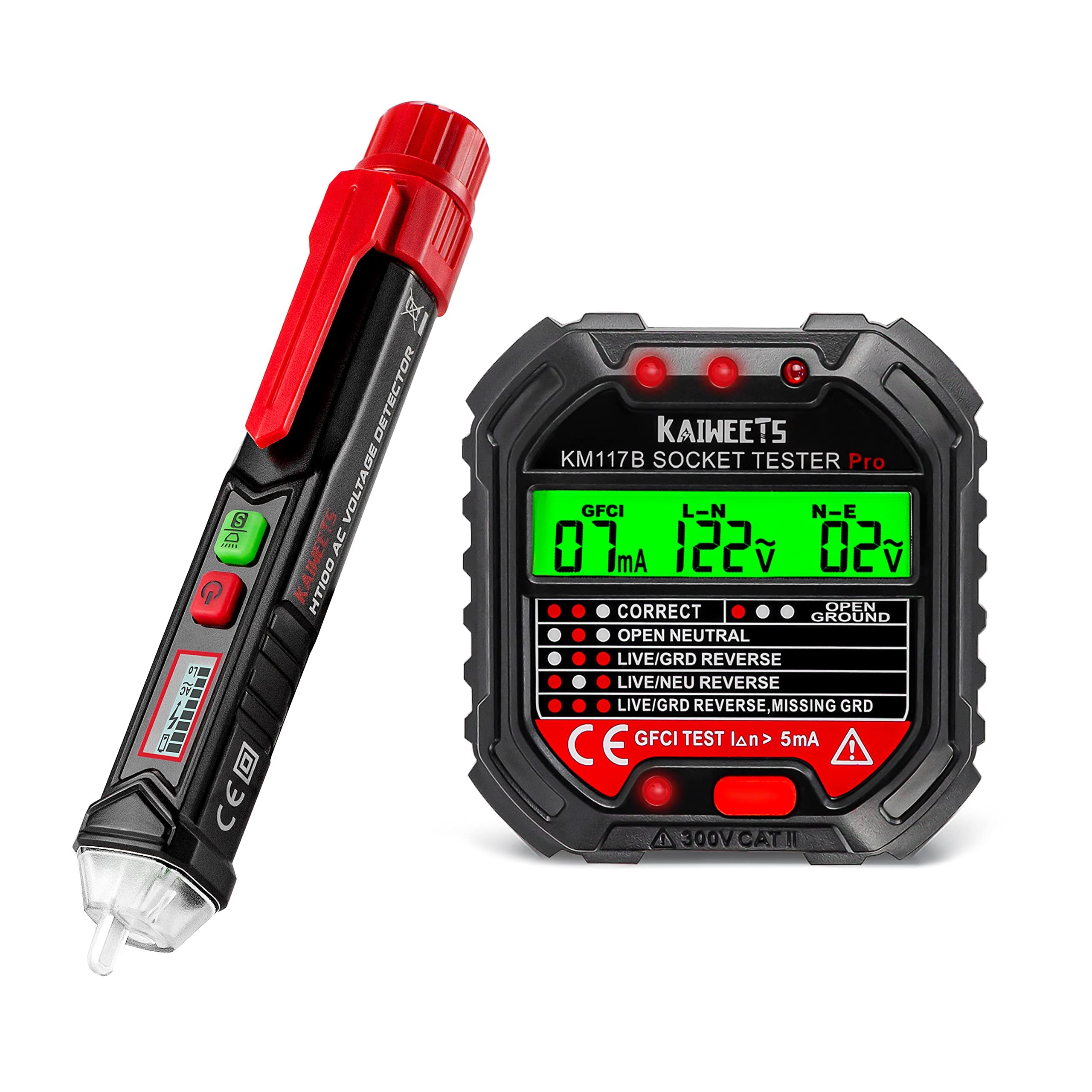 KAIWEETS Voltage Tester & GFCI Outlet Tester