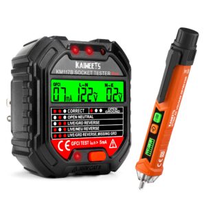 kaiweets non-contact voltage tester & gfci tester