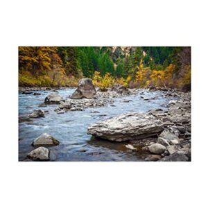 trademark fine art 'rocky river' canvas art by michael broom