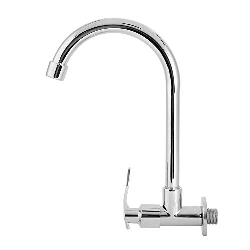 Kitchen Faucet Single Cold Water Tap Wall Mounted G1/2in Thread Faucet for Household Kitchen