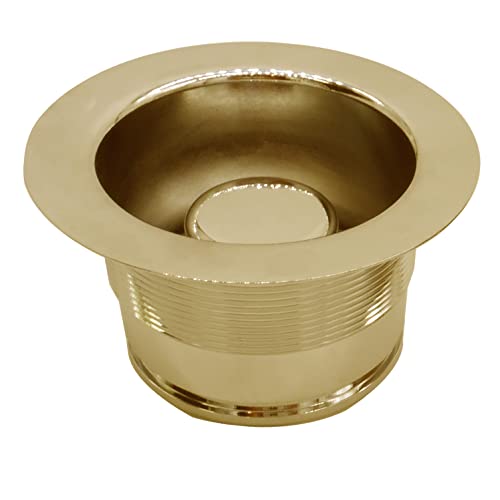 Westbrass CO2175-01 Combo Pack 3-1/2" Wing Nut Twist Style Large Kitchen Sink Basket Strainer and Waste Disposal Drain Flange with Stopper, Polished Brass