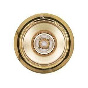 Westbrass CO2175-01 Combo Pack 3-1/2" Wing Nut Twist Style Large Kitchen Sink Basket Strainer and Waste Disposal Drain Flange with Stopper, Polished Brass