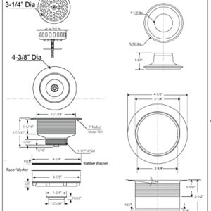 Westbrass CO2175-01 Combo Pack 3-1/2" Wing Nut Twist Style Large Kitchen Sink Basket Strainer and Waste Disposal Drain Flange with Stopper, Polished Brass