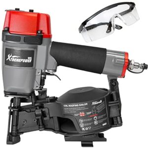 xtremepowerus coil siding roofing nailer, pneumatic roofing nails from 7/8" up to 1-3/4", 16 degree magazine patio roofing nail gun