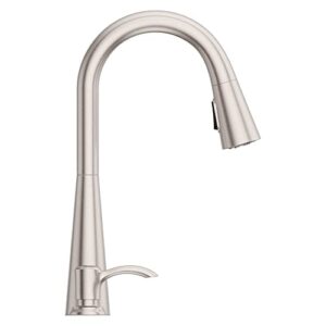 Pfister Barulli Kitchen Faucet with Pull Down Sprayer and Soap Dispenser, Single Handle, High Arc, Spot Defense Stainless Steel Finish, F5297BARGS