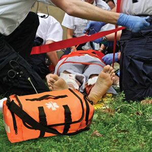 NOVAMEDIC Empty First Responder Bag, 15"x9"x8", Trauma First Aid Carries w/Multi Compartments for EMTs, Paramedics, Emergency and Medical Supplies Kit, Lightweight and Durable, Orange