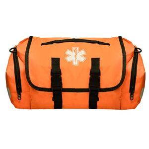 NOVAMEDIC Empty First Responder Bag, 15"x9"x8", Trauma First Aid Carries w/Multi Compartments for EMTs, Paramedics, Emergency and Medical Supplies Kit, Lightweight and Durable, Orange