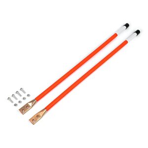 36" length - reflective, universal orange snow plow guide markers (2)