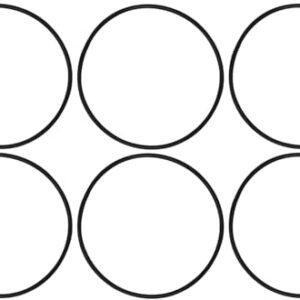 AppliaFit O-Rings Compatible with GE KWGE25RG & WS03X10038 for GE 2.5 Inch Water Filter Housing Models GXWH01C, GXWH08C, GXWH04F, GXWH20F, GXWH20S, GXRM10, GXRM10G, GXRM10RBL & GX1S01R (6-Pack)