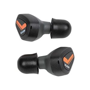 Klein Tools AESEB1 Bluetooth Jobsite Earbuds, Wireless Hearing Protection Earplugs with 28dB Noise Reduction Rating, 15-Hour Playtime