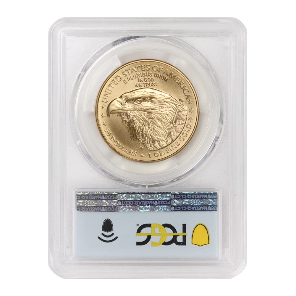 2021 1 oz American Gold Eagle Type 2 MS-70 First Day of Issue Flag Label by CoinFolio $50 MS70 PCGS