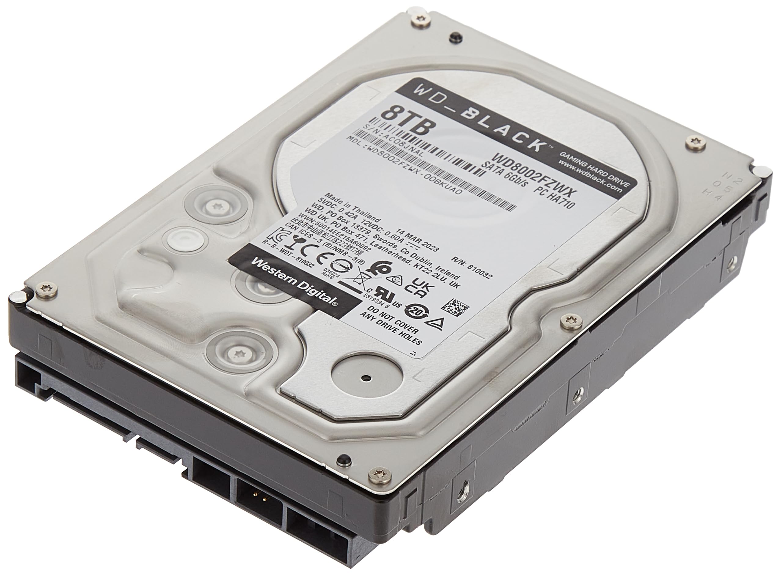 Western Digital_BLACK 8TB Gaming Internal Hard Drive HDD - 7200 RPM, SATA 6 Gb/s, 128 MB Cache, 3.5" - Western Digital8002FZWX