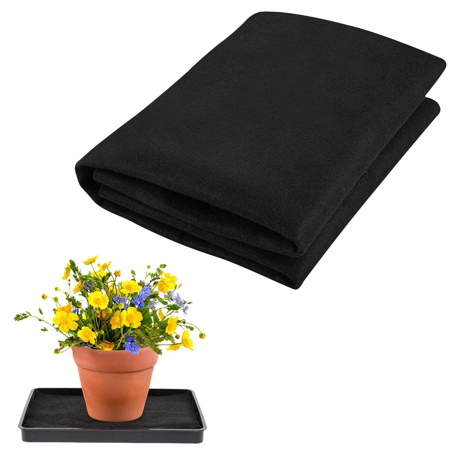 Automatic Plant Watering Mat - Capillary Mat, 3mm Thick Self Watering Mat, Vacation Plant Watering System for Greenhouse Hydroponics and Indoor Potted Plants