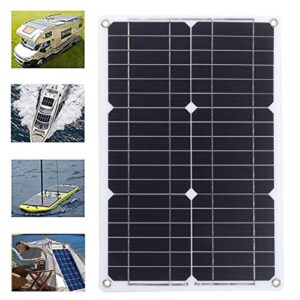 20W 20V Solar Panel, Strong Resistance Versatile Waterproof Good Output Efficiency Monocrystalline Silicon Solar Panel for Car Batteries