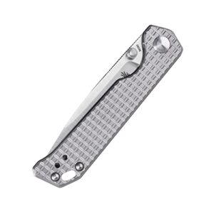 Kizer Begleiter Mini EDC Knife, Titanium Handle with M390 Blade, Small Grey Knife Gift for Men, Ki3458RA2