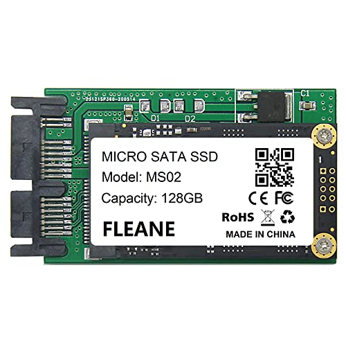 FLEANE 128GB MS02 Micro-Sata SSD Compatible with HP 2740p 2730p 2540p IBM X300 X301 T400S T410S Replace MK1229GSG MK1629GSG MK2529GSG 1.8" HDD (128GB)