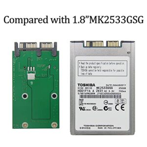 FLEANE 128GB MS02 Micro-Sata SSD Compatible with HP 2740p 2730p 2540p IBM X300 X301 T400S T410S Replace MK1229GSG MK1629GSG MK2529GSG 1.8" HDD (128GB)