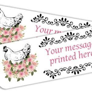 60 Personalized chicken egg carton labels, Thank you stickers, tags