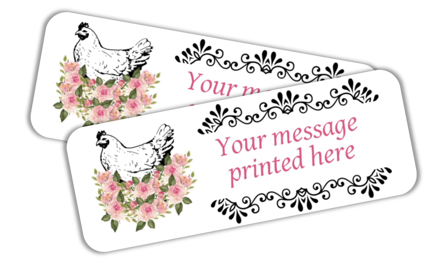 60 Personalized chicken egg carton labels, Thank you stickers, tags