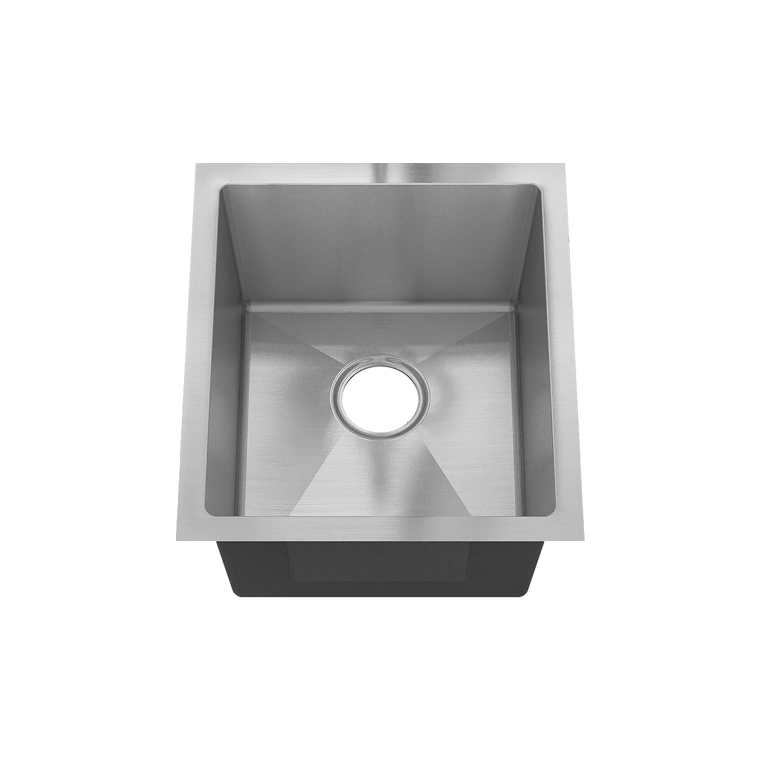 Sinber 16" x 18" x 8" Undermount Single Bowl Kitchen Sink with 18 Gauge 304 Stainless Steel Satin Finish HU1517S-S (Sink Only)