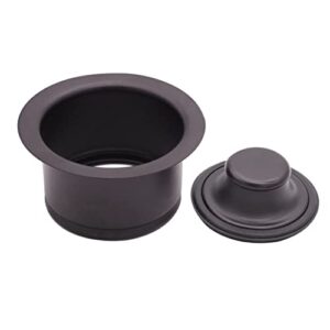 Westbrass CO2196-12 Combo Pack 3-1/2" Post Style Large Basket Strainer and Extra-Deep Collar Kitchen Sink Waste Disposal Flange with Stopper, Oil Rubbed Bronze