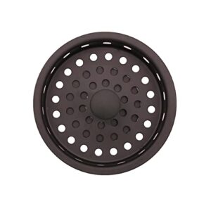 Westbrass CO2196-12 Combo Pack 3-1/2" Post Style Large Basket Strainer and Extra-Deep Collar Kitchen Sink Waste Disposal Flange with Stopper, Oil Rubbed Bronze