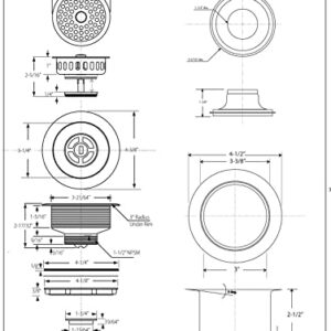 Westbrass CO2196-12 Combo Pack 3-1/2" Post Style Large Basket Strainer and Extra-Deep Collar Kitchen Sink Waste Disposal Flange with Stopper, Oil Rubbed Bronze