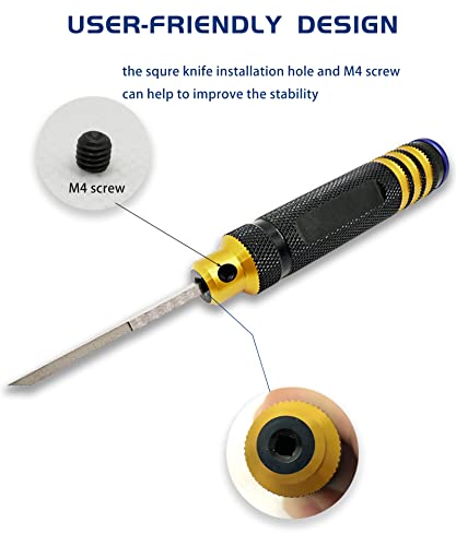 HOPLEX Model Chisel with 0.1/0.2/0.4/0.6/0.8/1.0/2.0mm Blade Resin Carved Scribe line Modeling Scriber