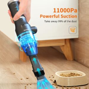 Compressed Air Duster, Koonie 15000mAh Cordless Air Duster & Vacuum 2 in 1 Powerful 77000RPM/11000PA 2 Speeds Electric Air Duster with Detachable Battery, for Computer/Keyboard, Car, Electronics