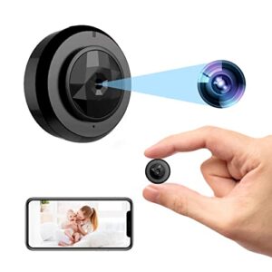 mini spy camera wifi hidden camera with audio live feed home security surveillance camera 1080p hidden nanny cam wireless with cell phone app night vision motion detection remote monitor