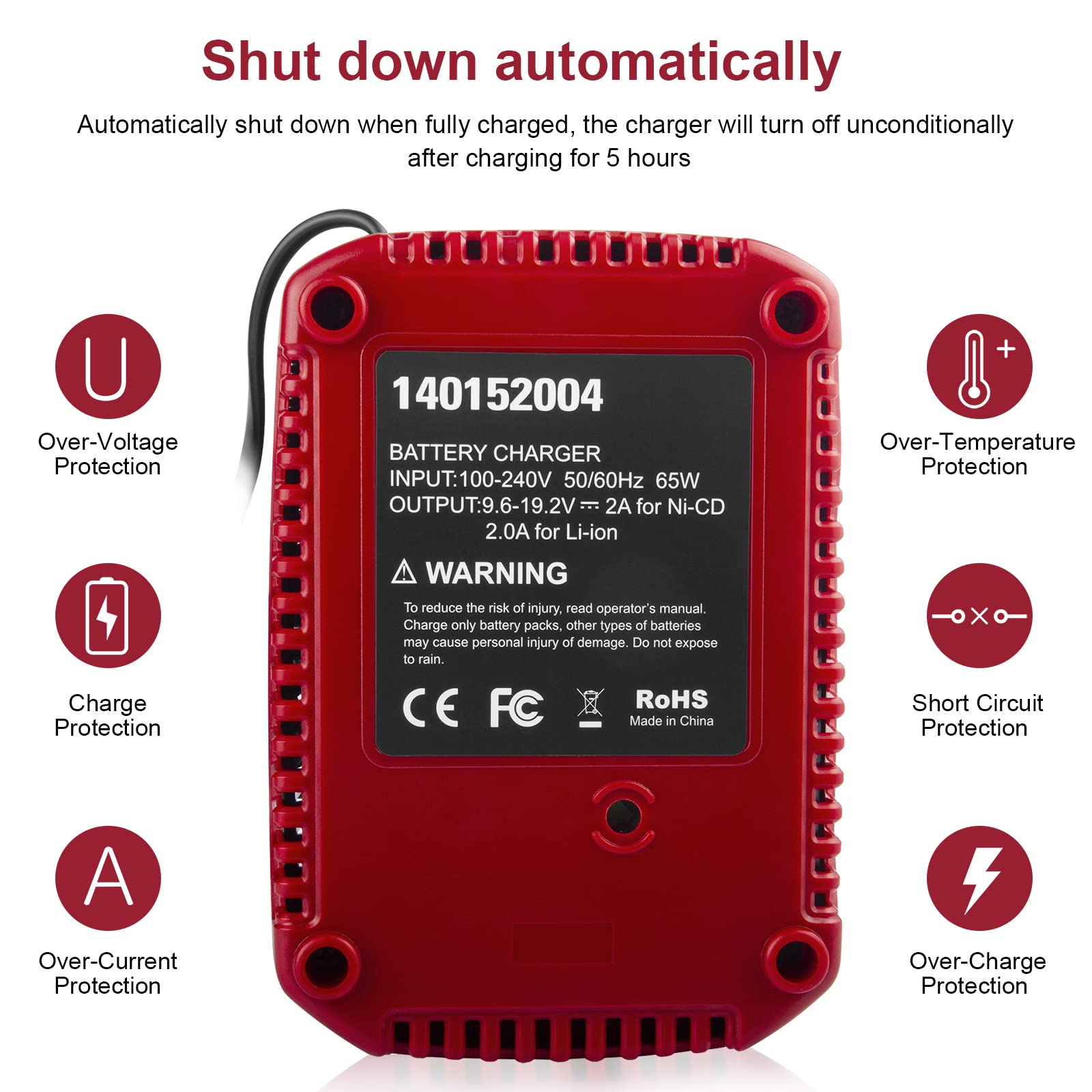 19.2V Quick Charger (Dual-Chemistry) for Craftsman Tools 19.2-Volt C3 XCP Lithium-Ion & Ni-Cad Diehard Battery Charger