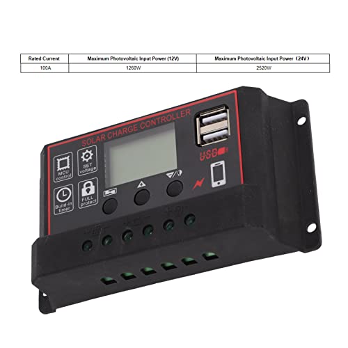 nwejron Solar Panel Charge Controller, Multiple Protection Solar Charge Controller for Industry(#10)