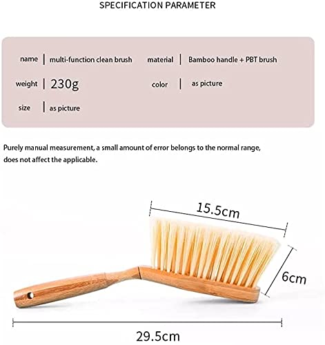 Small Broom and Dustpan Set, Bamboo Handle Mini Brush Dustpan, Short Hand Broom for Home,Kitchen, Office, Pet, Desktop, Outdoor (11.5")