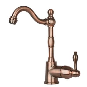 antique copper one-handle widespread kitchen bar faucet - akicon - antique copper
