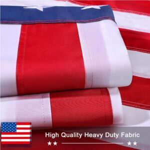 American Flag 4X6 FT Outdoor 100% in USA - American Flags for Outside 4X6, US Flag 4x6 Heavy Duty Outdoor with Luxury Embroidered Stars, Brass Grommets and Sewn Stripes - Deluxe American Flag 4x6 FT