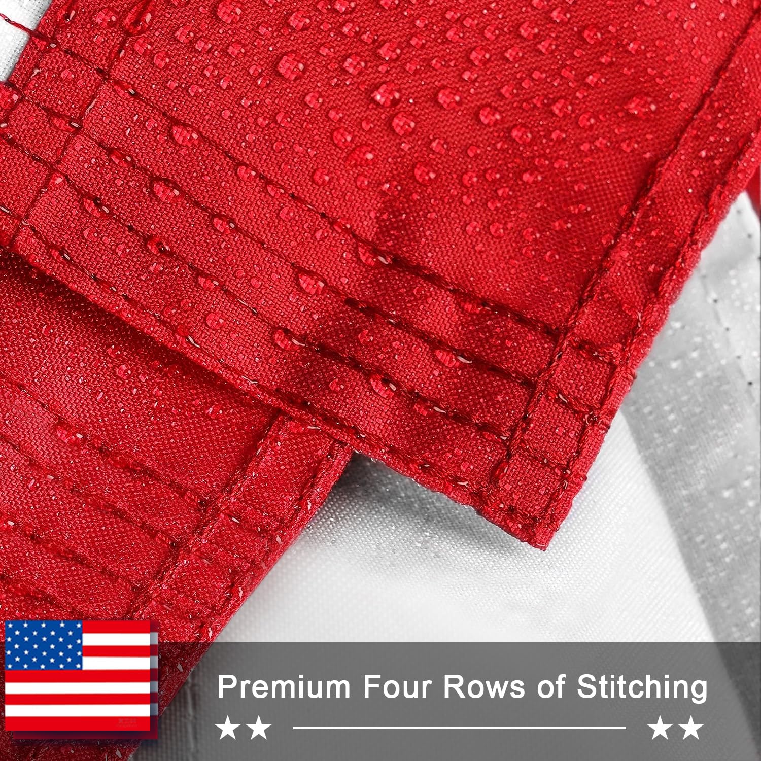 American Flag 4X6 FT Outdoor 100% in USA - American Flags for Outside 4X6, US Flag 4x6 Heavy Duty Outdoor with Luxury Embroidered Stars, Brass Grommets and Sewn Stripes - Deluxe American Flag 4x6 FT