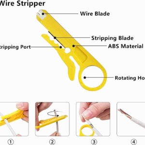 Gaobige RJ45 Crimp Tool Kit Pass Through, Cat5 Cat5e Cat6 Cat6A Crimping Tool with 50PCS RJ45 Cat6 Pass Through Connectors, 20PCS Covers, Cable Tester, Cutter, Wire Stripper