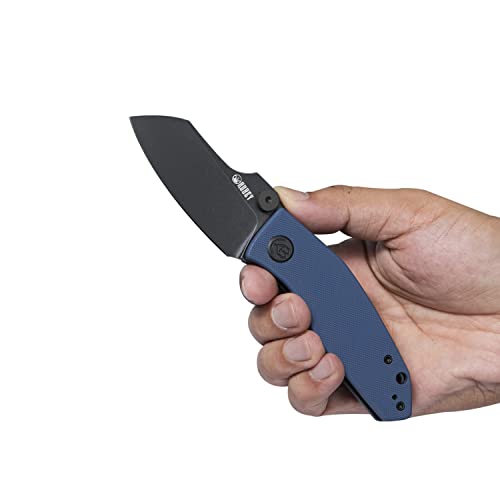 KUBEY Monsterdog KU337B EDC Pocket Knife, 2.95" Stout Blade G10 Handles Dual Thumb Studs and Reversible Clip for Outdoor Hunting and Camping