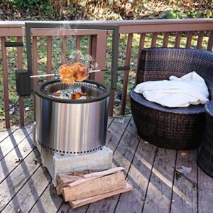 only fire Santa-Maria Style Rotisserie Rotating System for Solo Stove Bonfire 19.5" Smokeless Fire Pit - Global Patent