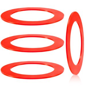 4 pack flush valve seal gasket replacement compatible with mansfield 210 and 211, toilet flush valve replacement kit red rv toilet seal compatible with mansfield 210 and 211