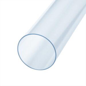 powertec 70176v clear pvc pipe 2-1/2" x 36" long, 1pk, rigid plastic tubing for dust collection hose & fittings